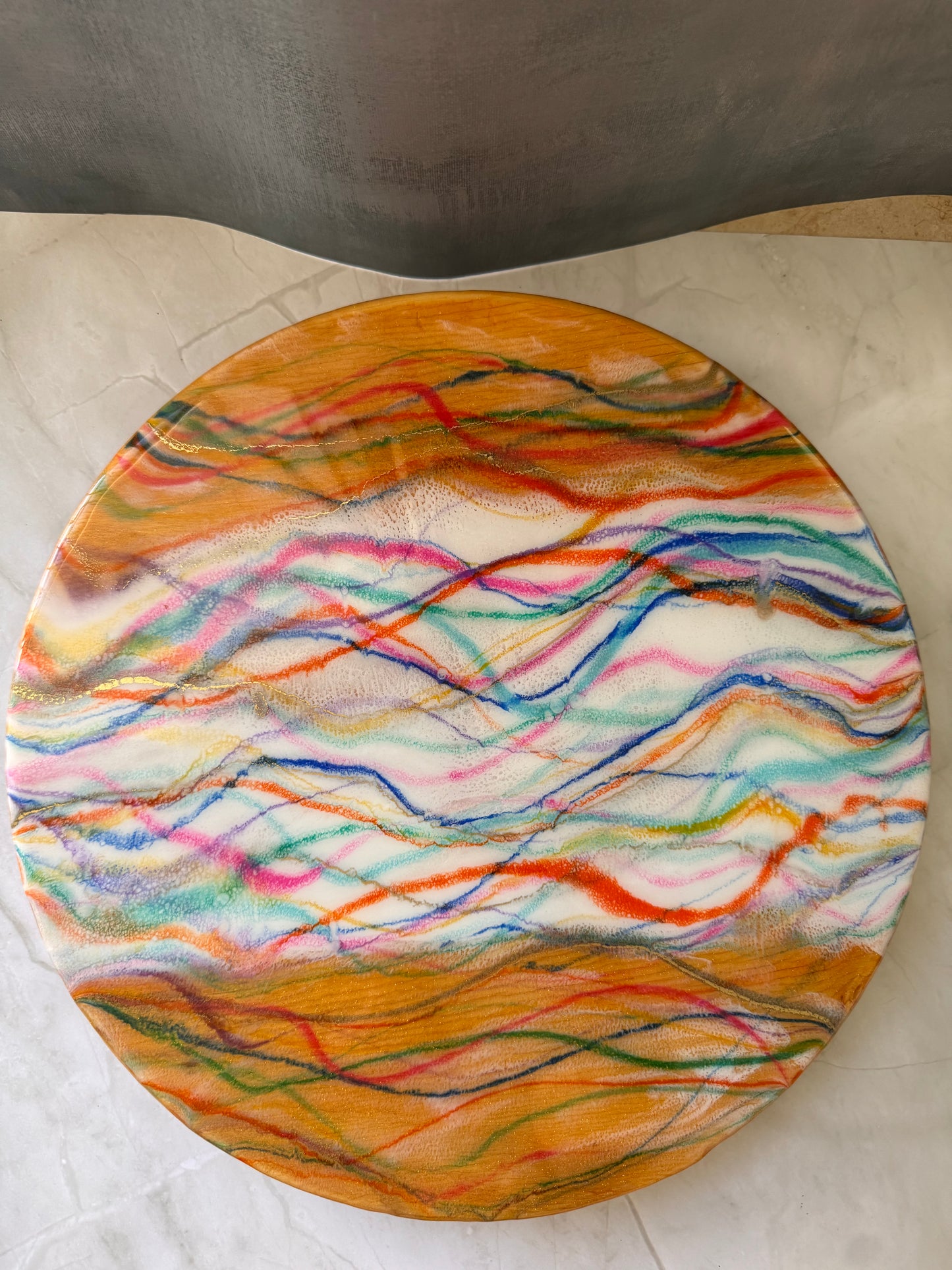 Ribbons of Color (Signature) Lazy Susan