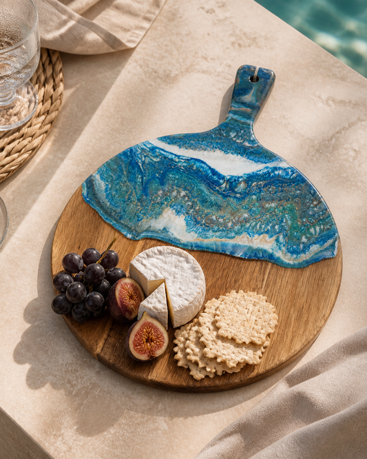 Veins of Blue Charcuterie Board — Big Eyes Creations