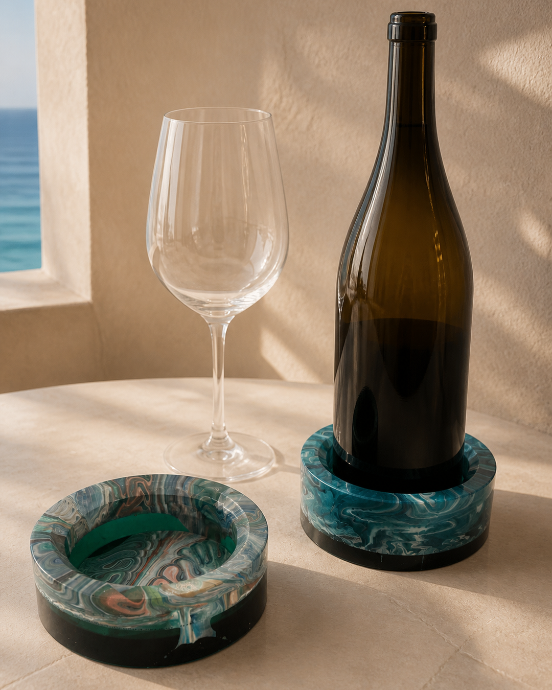 Abyss Current Wine Coaster — Big Eyes Creations