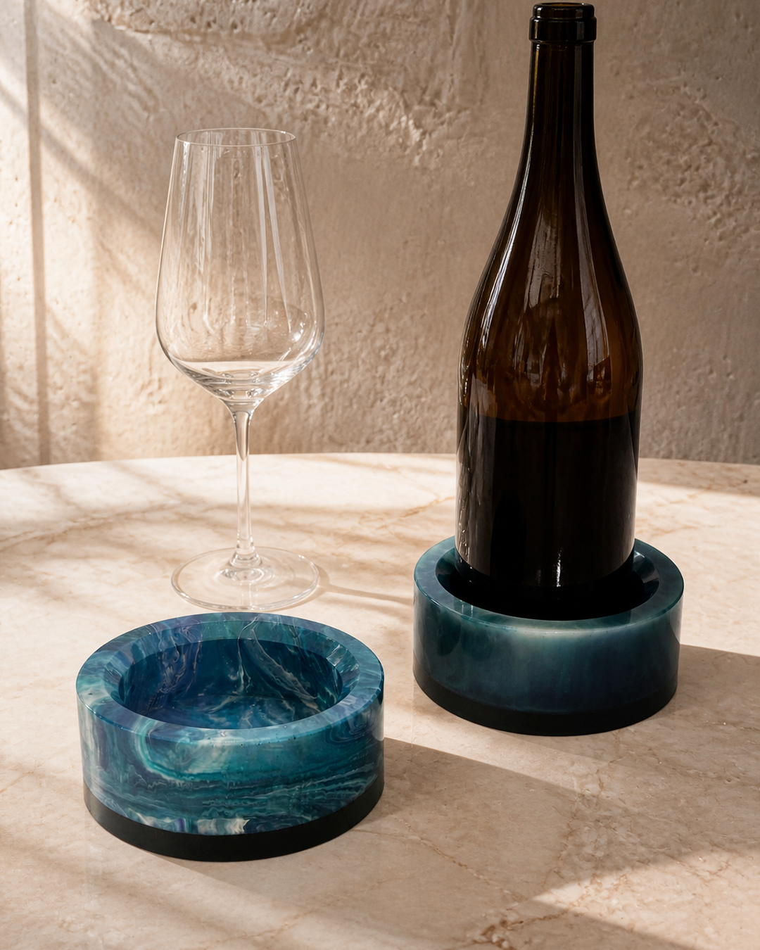 Harbor Current Wine Coaster — Big Eyes Creations
