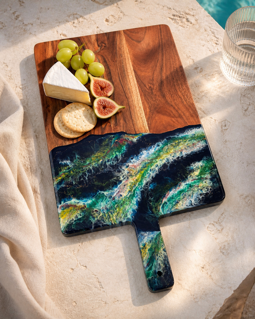 Emerald Current Charcuterie Board — Big Eyes Creations